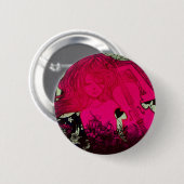 Violin in in Fuchsia Ronde Button 5,7 Cm (Voorkant /achterkant)