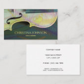 Violin instructeur leraar muzikant kunstenaar Luth Visitekaartje (Voorkant / Achterkant)