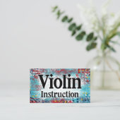 Violin Instruction Lessons Visitekaartjes (Staand voorkant)