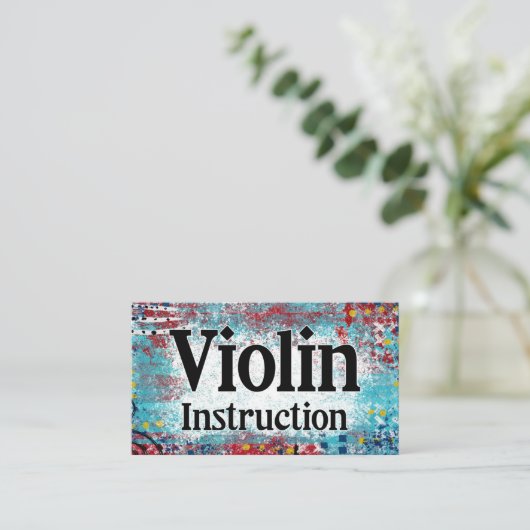 Violin Instruction Lessons Visitekaartjes (Staand voorkant)