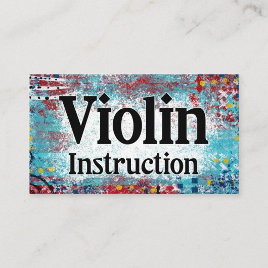 Violin Instruction Lessons Visitekaartjes (Voorkant)