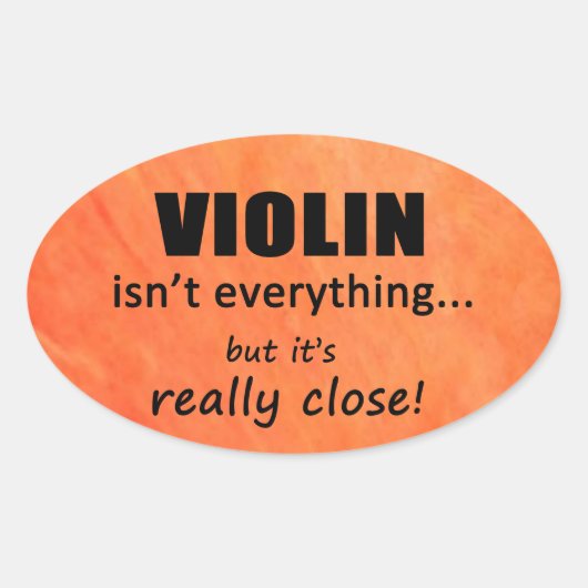 Violin is niet alles ovaal Sticker (Voorkant)