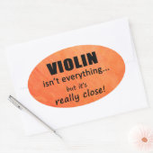 Violin is niet alles ovaal Sticker (Envelop)
