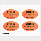 Violin is niet alles ovaal Sticker (Vel)
