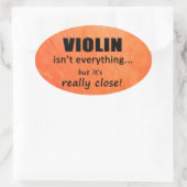 Violin is niet alles ovaal Sticker (Tas)