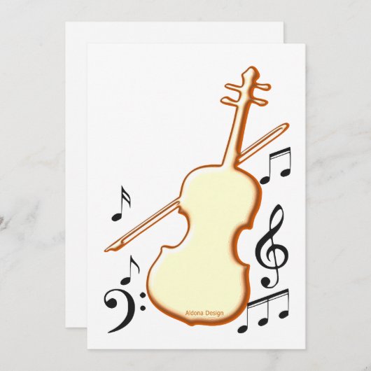 Violin Kaart (Voorkant / Achterkant)