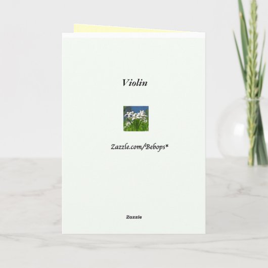 Violin Kaart (Achterkant)