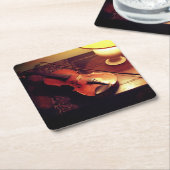 Violin Kartonnen Onderzetters (Schuin)