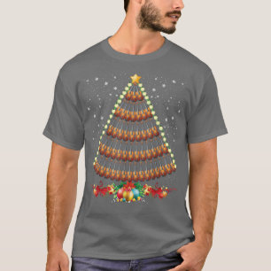 Violin kerstboom Musician Ornaments Lights T-shirt