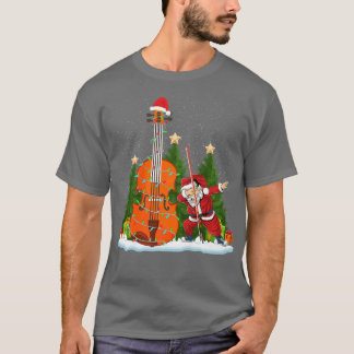 Violin kerstlampjes kerstkerstmis kerstmis kerstmi t-shirt