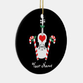 Violin kerstversiering keramisch ornament (Rechts)