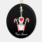 Violin kerstversiering keramisch ornament (Links)