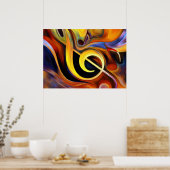 Violin key poster (Keuken)