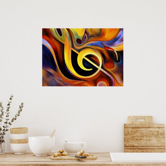 Violin key poster (Keuken)