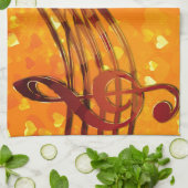 Violin key theedoek (Gevouwen)