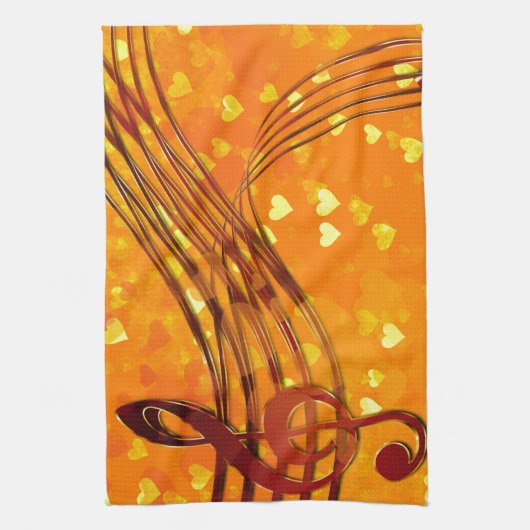 Violin key theedoek (Verticaal)