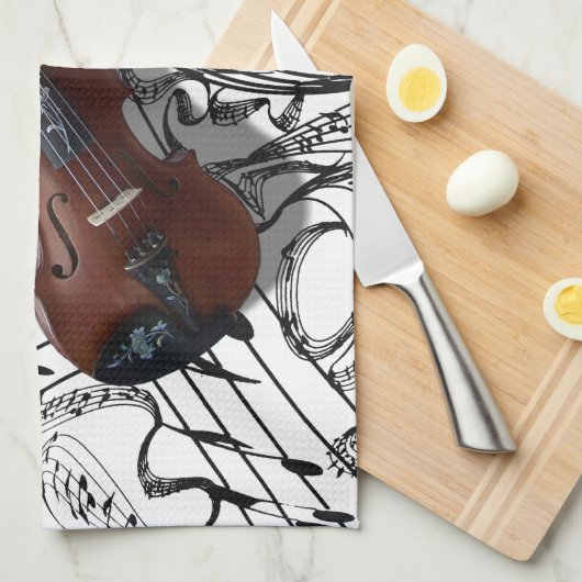 VIOLIN-KITCHEN TOWEL THEEDOEK (Quarter Fold)
