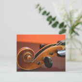 Violin klassiek gelaagd muziekinstrument briefkaart (Staand voorkant)