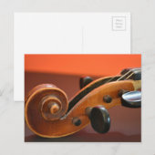 Violin klassiek gelaagd muziekinstrument briefkaart (Voorkant / Achterkant)
