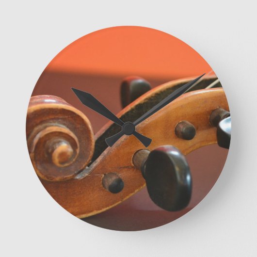 Violin klassiek gelaagd muziekinstrument ronde klok (Voorkant)