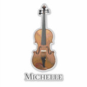 Violin klassieke muziek sticker (Voorkant)