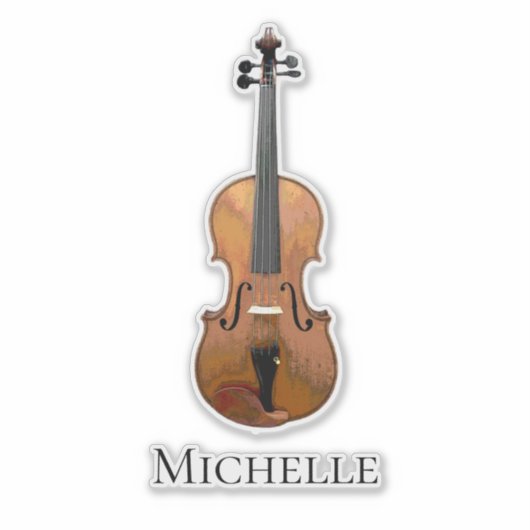 Violin klassieke muziek sticker (Voorkant)