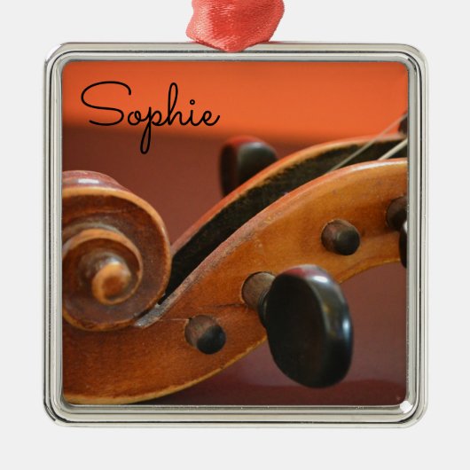 Violin klassieke strengeling muziekinstrumentennaa metalen ornament (Voorkant)