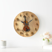 Violin-klok met cirkel van vijf muziek Grote Klok (Huis)