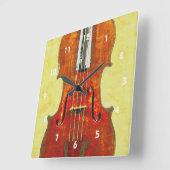 VIOLIN-klok Vierkante Klok (Hoek)