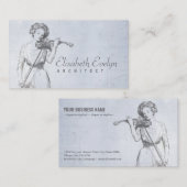 Violin Lady Music Businessa-kaart Visitekaartje (Voorkant / Achterkant)
