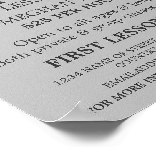 Violin Lessons Advertising Poster (Hoek)