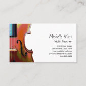 Violin Lessons Professional Musician Violinist  Visitekaartje (Voorkant)