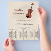 Violin Lessons Tear Off Strips Flyer (Hand)