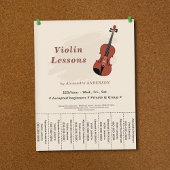 Violin Lessons Tear Off Strips Flyer
