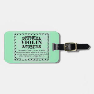 Violin License Bagagelabel