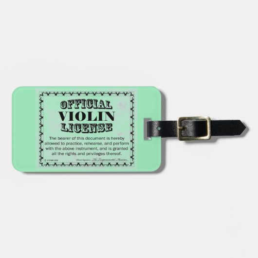 Violin License Bagagelabel (Voorkant horizontaal)