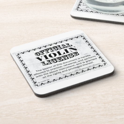 Violin License Onderzetter (Linkerzijde)