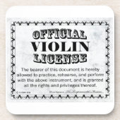 Violin License Onderzetter (Voorkant)