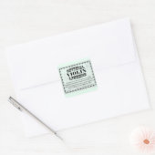 Violin License Square Sticker (Envelop)