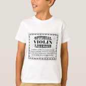 Violin License T-shirt (Voorkant)