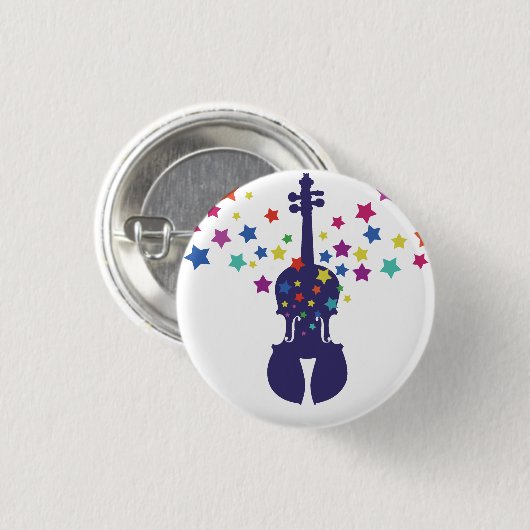 Violin Little Star Button (Voorkant /achterkant)
