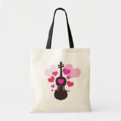 Violin Love and Hearts Canvas tas (Voorkant)
