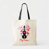 Violin Love and Hearts-Voeg je eigen naam toe Tote Bag (Voorkant)