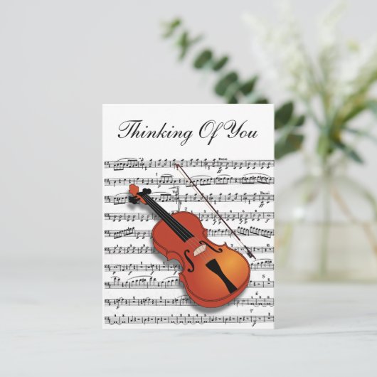 Violin Lover_ Briefkaart (Staand voorkant)