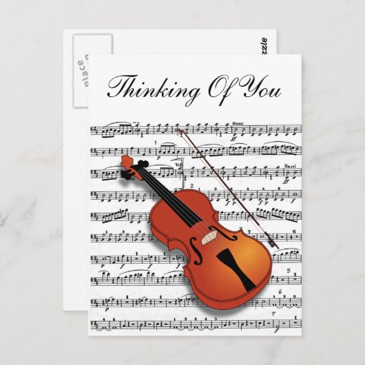 Violin Lover_ Briefkaart (Voorkant / Achterkant)