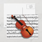 Violin Lover_ Briefkaart (Voorkant / Achterkant)