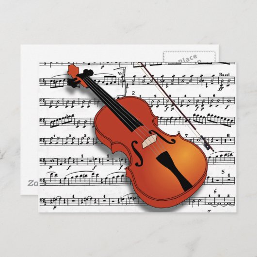 Violin Lover_ Briefkaart (Voorkant / Achterkant)