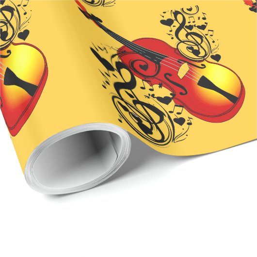 Violin, Lover_ Cadeaupapier (Rol Hoek)