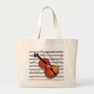 Violin Lover_ Grote Tote Bag