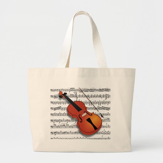 Violin Lover_ Grote Tote Bag (Voorkant)